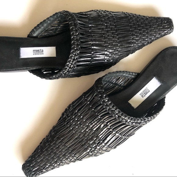 Miista | Shoes | New Miista Erica Woven Mule Black 38 | Poshmark
